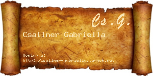 Csallner Gabriella névjegykártya